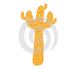 Festively adorned mexican cactus, typical holiday mexico concept traditional stuff icon isolated on white, flat vector