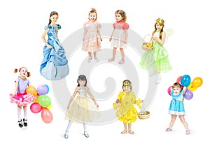 Festively dressed children