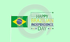Festivities Begin Playful Text Illustration Design for the Brazilian Day photo