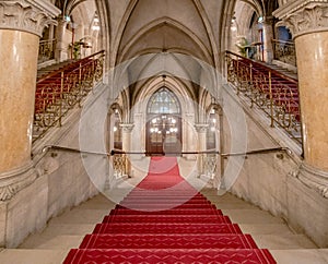 Festivity Stairs in the Vienna City Hall, Austria