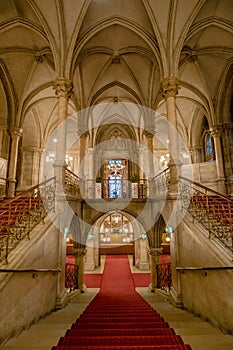 Festivity Stairs in the Vienna City Hall, Austria