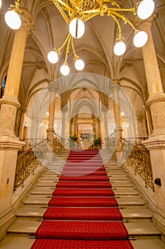 Festivity Stairs in the Vienna City Hall, Austria
