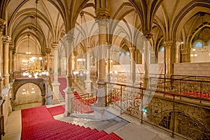 Festivity Stairs in the Vienna City Hall, Austria