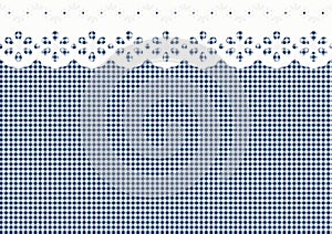 Feston / ornament on checkered pattern - endless