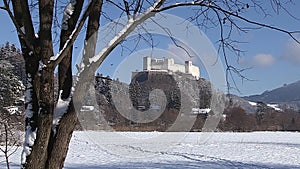 Festung Hohensalzburg in Winter, Snow in Salzburg,