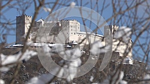Festung Hohensalzburg in Winter, Snow in Salzburg,