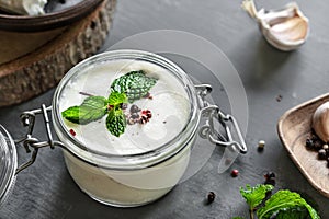 Feta cheese with Garlic Dip