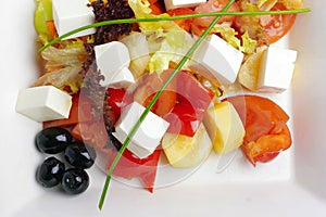 Feta salad with tomatoes