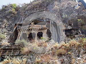 King Amintas rock tomb Telmesos Fethiye. Europe, architecture. photo