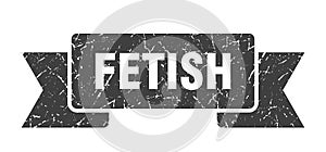 fetish ribbon. fetish grunge band sign.