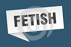 fetish speech bubble. fetish ribbon sign.