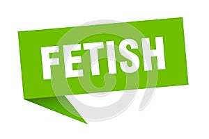 fetish speech bubble. fetish ribbon sign.