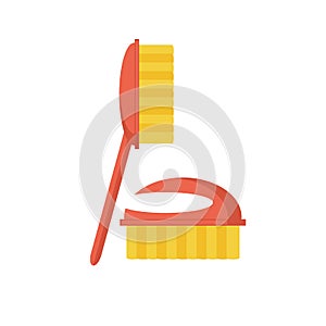 Fetlock. cleaning brush vector icon