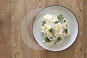 Fettuccine Alfredo with Broccolini