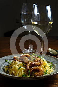 Fettuccine Alfredo Cajun Shrimp