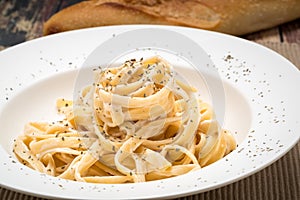 Fettuccine Alfredo classic Italian Pasta