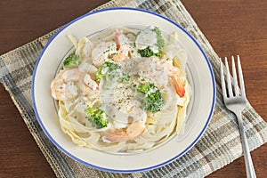 Fettuccine Alfredo Shrimp