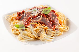 Fettuccine noodles with Bolognaise sauce