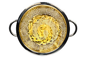 Fettucine in Colander