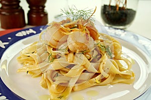 Fettucini With Scallops
