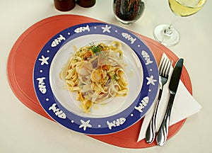 Fettucini With Scallops