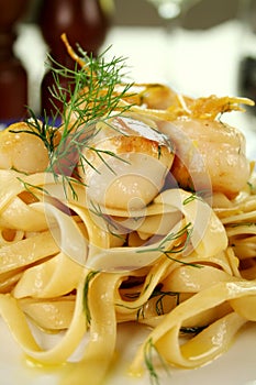 Fettucini With Scallops