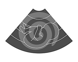 Fetus ultrasound graphic icon