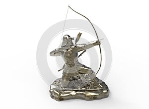 Feudal samurai warrior statue
