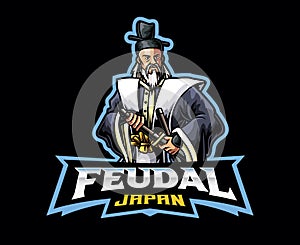 Feudal Warrior Mascot Logo Design photo