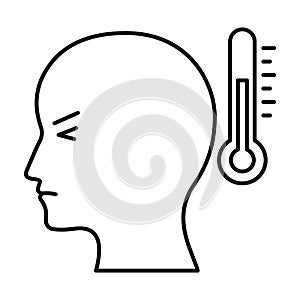 Fever Flat Style vector icon which can easily modify or edit