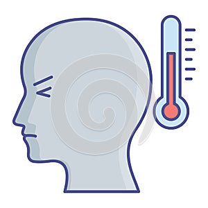 Fever Flat Style vector icon which can easily modify or edit