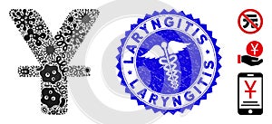 Fever Mosaic Yuan Icon with Doctor Textured Laryngitis Seal