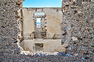 Only a few abandoned buildings mark the site of the ghost town of Blair, Nevada