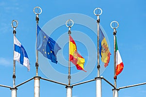 few flags of european countries