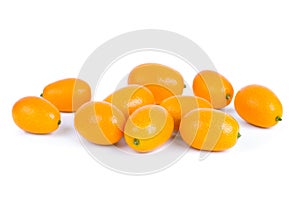 Few kumquat fruits