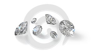 Few old european cut round diamonds photo