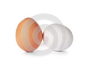 Few raw chicken eggs