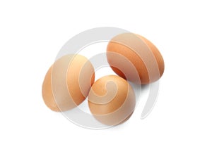 Few raw chicken eggs