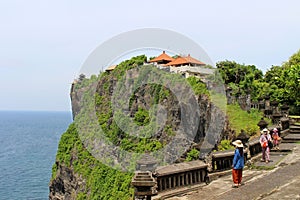 Few tourists visiting Pura Uluwatu during pandemic. Taken January 2022