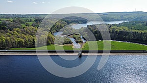 Fewston Reservoir Aerial Drone View North Yorkshire UK