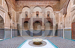 Fez or Fes, Morocco. Al-Attarine Madrasa.