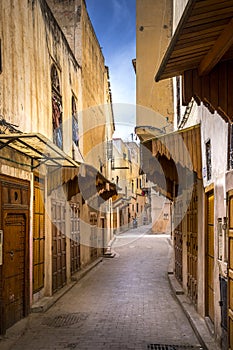 Mellah, or Jewish district, in Fez, Morocco photo