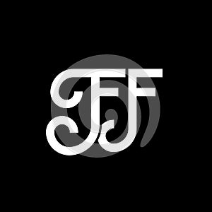 FF letter logo design on black background. FF creative initials letter logo concept. ff letter design. FF white letter design on