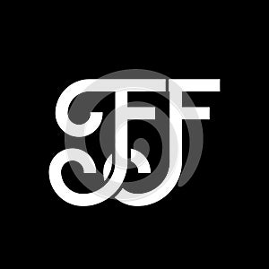 FF letter logo design on black background. FF creative initials letter logo concept. ff letter design. FF white letter design on