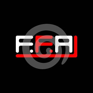 FFA letter logo creative design with vector graphic, FFA