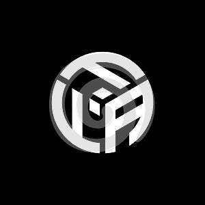 FFA letter logo design on black background. FFA creative initials letter logo concept. FFA letter design