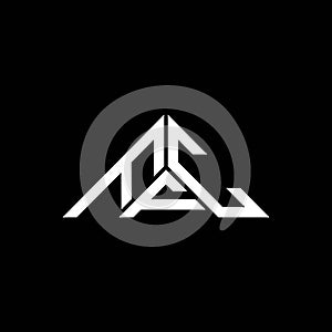 FFC letter logo creative design with vector graphic, FFC simple and modern logo in triangle shape