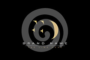 FFD abstract letter logo design
