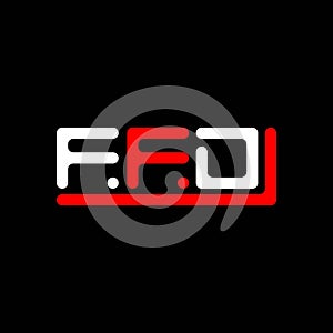 FFD letter logo creative design with vector graphic, FFD