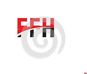 FFH Letter Initial Logo Design Vector Illustration